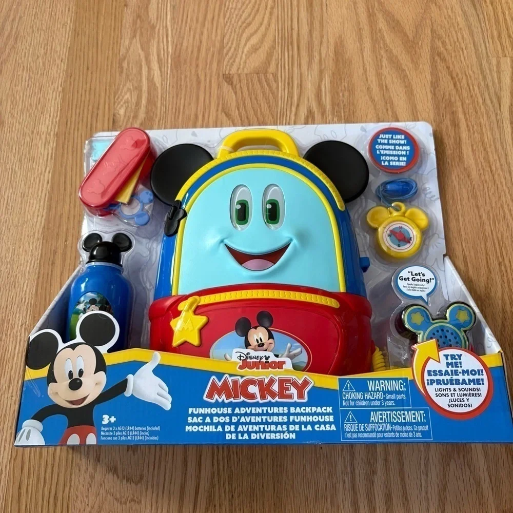 Mickey Mouse Funhouse Adventures Backpack Disney Junior NEW Compass Camping